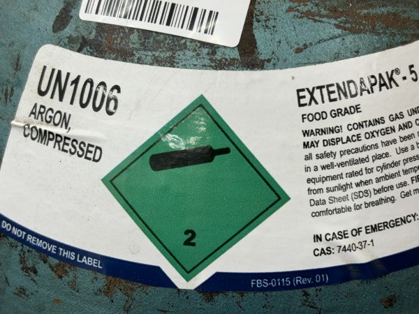 Ultra high purity Argon. Food grade or better.